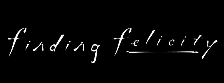 Word logo for the 'Finding Felicity' podcast in a font reminiscent of the one used for the 'Felicity' TV show.